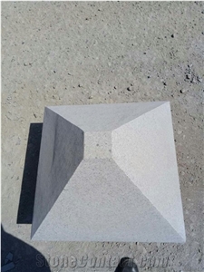 Sd G603 Silver Grey Granite Shaped Pillars and Caps Flamed Surface Competitive Prices