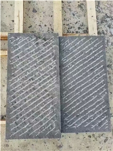 Shandong Blue Limestone Natural Surface Chiseled Paver and Wall Cladding