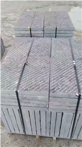 Shandong Blue Limestone Natural Surface Chiseled Paver and Wall Cladding