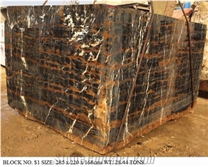 B/G Michelangelo Black and Gold Marble Blocks