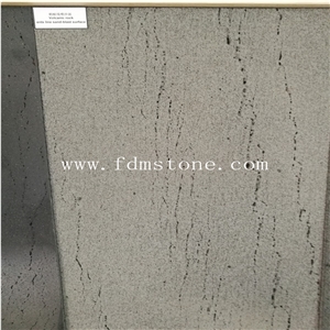 Volcanic Rock Ants Line Polished Walling Tiles,Polishing Black Lava Flooring Tiles