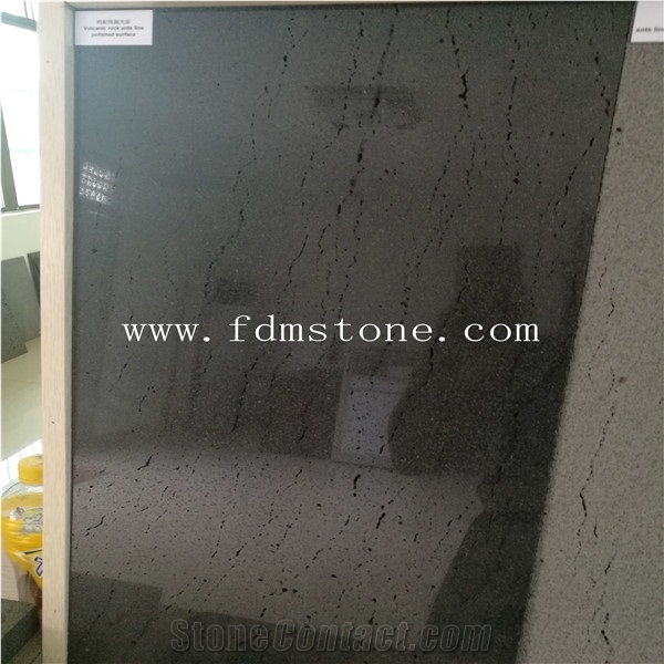 Volcanic Rock Ants Line Slab and Cut to Size,Brushed Tiles