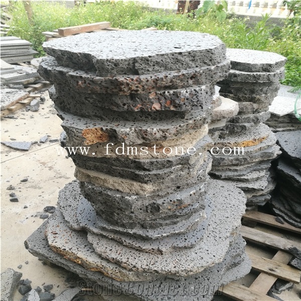 Volcanic Rock Ants Line Slab and Cut to Size,Brushed Tiles