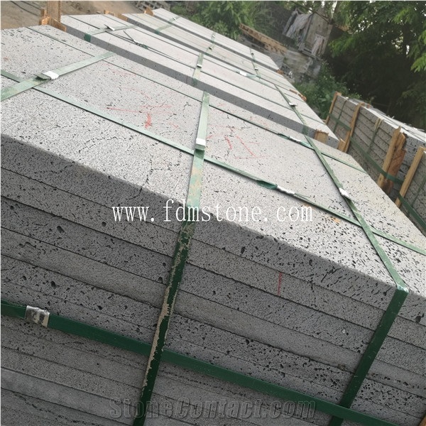 Volcanic Rock Ants Line Slab and Cut to Size,Brushed Tiles