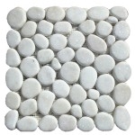 White Marble Tumbled Pebble Mosaic