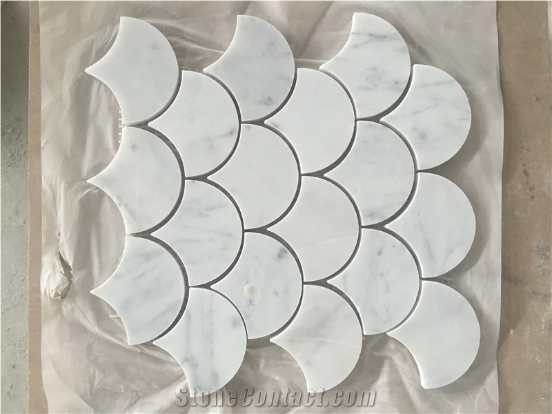 Bianco Carrara White Marble Hexagon Mosaic