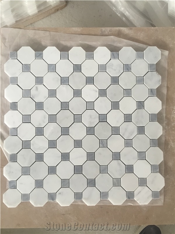 Bianco Carrara White Marble Hexagon Mosaic