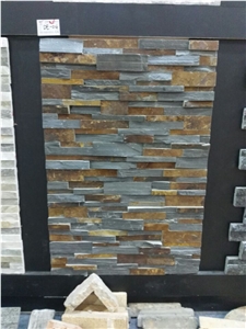 Charcoal Rust Slate Ledger Panels, Cultured Stone