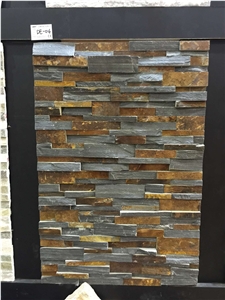 Charcoal Rust Slate Ledger Panels, Cultured Stone