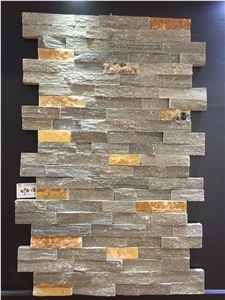 Charcoal Rust Slate Ledger Panels, Cultured Stone