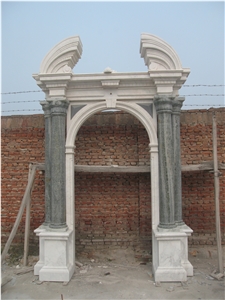 Marble Door Surround with Column and Arch