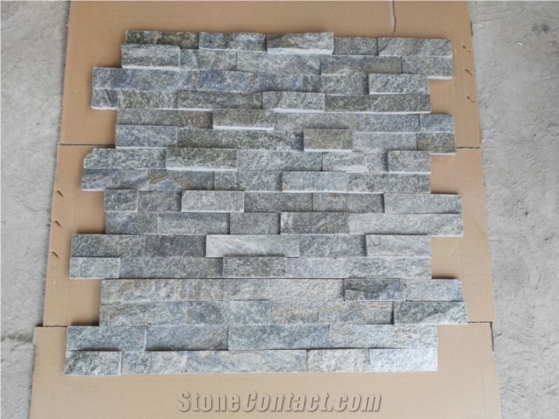 Saga Green Ledger Stone Panel