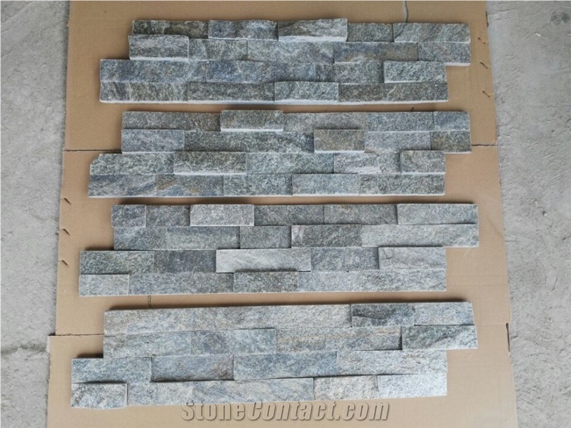 Saga Green Ledger Stone Panel