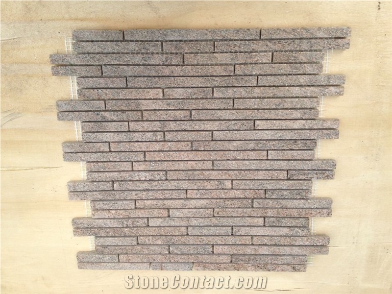 Slate Linear Strips Mosaic, Mosaic Pattern
