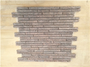 Slate Linear Strips Mosaic, Mosaic Pattern