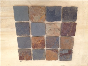 Slate Linear Strips Mosaic, Mosaic Pattern