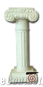 White Marble Pedestal Column
