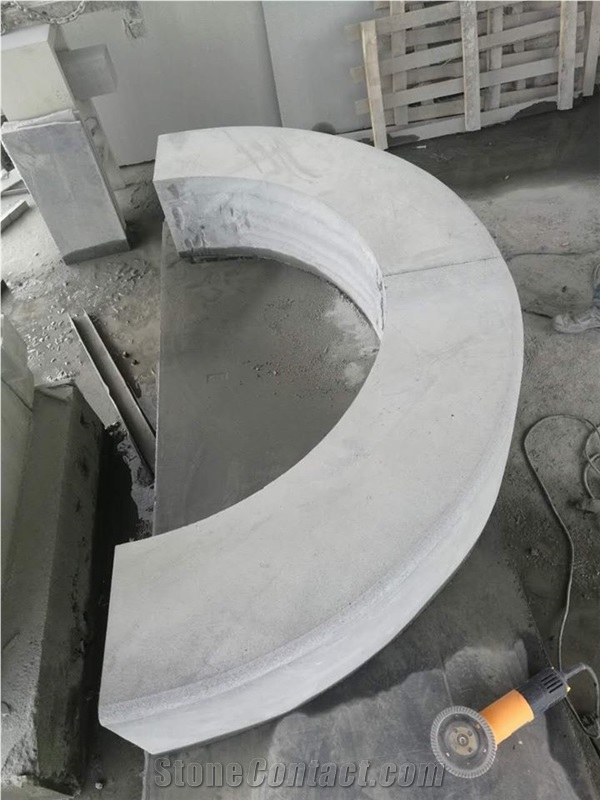 Round Shape Kerbstone,China Grey Andesite Cheap Hainan Black Basalt Kerbstone, Curbstone in Machine Cut/Sawn Cut