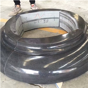 G654 Dark Grey Granite Column Bases,Architectural Roman Columns, Column Tops and Base