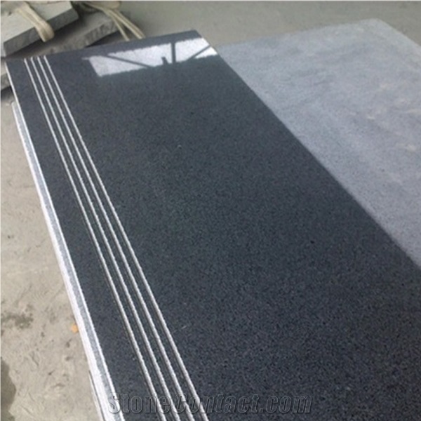 G654 Granite Honed Steps & Risers, G654 Padang Black Granite Stairs & Steps