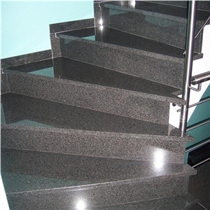 G654 Granite Honed Steps & Risers, G654 Padang Black Granite Stairs & Steps