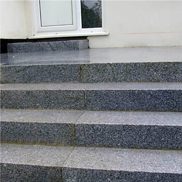 G654 Granite Honed Steps & Risers, G654 Padang Black Granite Stairs & Steps