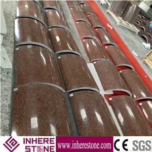 India Red Granite Column Tops/ Imperial Red Granite Columns/ Building Decorative Stone Columns