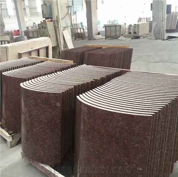 India Red Granite Column Tops/ Imperial Red Granite Columns/ Building Decorative Stone Columns