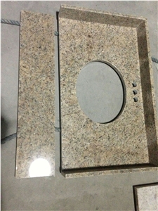 Yellow Granite Bathroom Countertop ,Polished Bathroom Vanity Top,Granite Bath Top