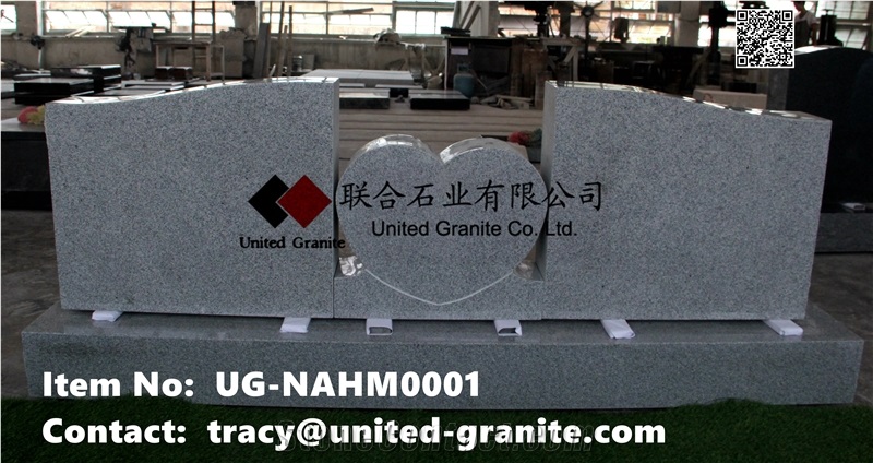 Light Grey/Civil Grey/G633 Memorials with Heart