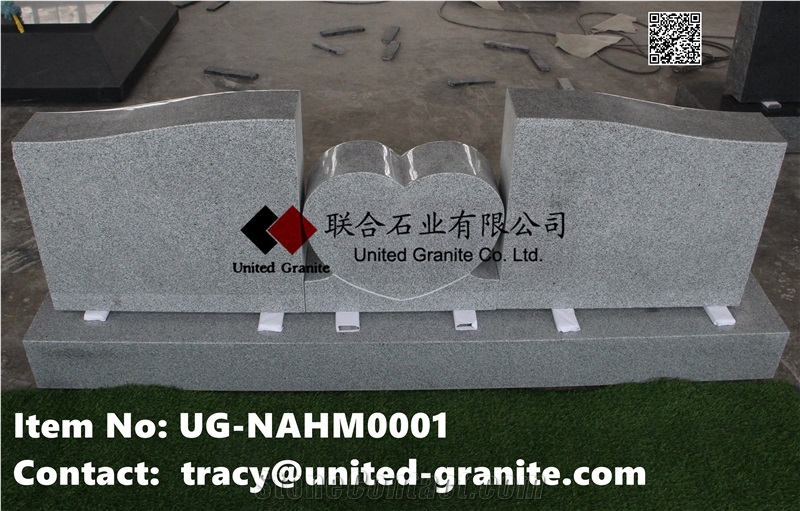 Light Grey/Civil Grey/G633 Memorials with Heart