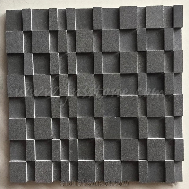 China Grey Basalt Mosaics / Honed Mosaic Tiles / Inca Grey / Basaltina / Basalto / Bazalt for Walling , Cladding
