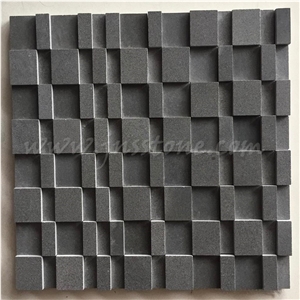 China Grey Basalt Mosaics / Honed Mosaic Tiles / Inca Grey / Basaltina / Basalto / Bazalt for Walling , Cladding