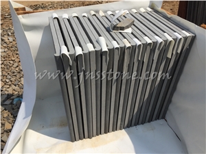 Hainan Grey Basalt Pool Coping / Sandblasted & Honed Pool Coping Tiles / Rebated Copers / Swimming Pool Tiles