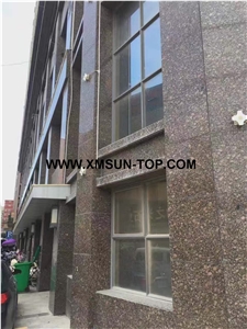Baltic Brown Granite Building Exterior Walling/Coffee Diamond Granite Walling/Marron Baltico Granite Wall Cladding/Castanho Verdoso Granite Wall Covering/Building Stones/Exterior Decoration