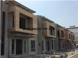 Coffee Travertine Walling/Browntravertine Walling/Brown Travertine Wall Cladding/Travertine Wall Covering/Building Stones/Building Exterior Walling/Travertine Panels