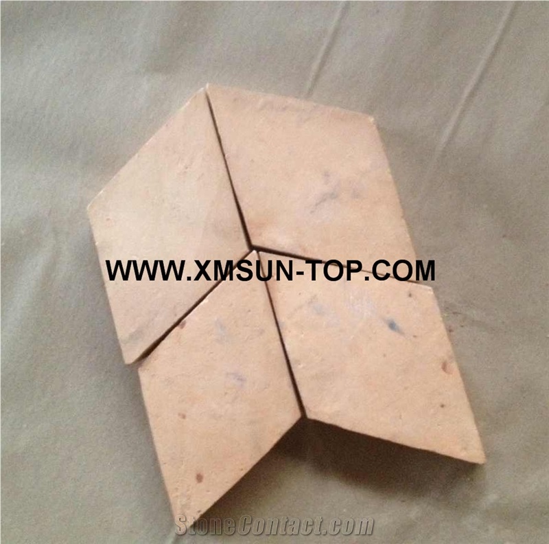 Handmade Terracotta Light Red Tiles/Ceramic Tile/Antique Tile/Rhombus Shape Floor Tiles/Terracotta Pavers/Terracotta Flooring/Handcrafted Floor Tiles