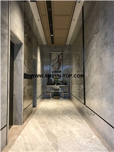 Ice Grey Marble Interior Walling/Grey Marble Walling/China Grey Marble Wall Cladding/Light Grey Marble Wall Covering/Building Stones/Interior Decoration/Grey Marble Hotel Project/Own Marble Quarry
