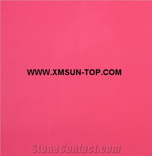 Shocking Pink Quartz Stone Slabs&Tiles/Pink Engineered Stone/Light Pink Artificial Quartz/Manmade Stone/China Quartz Stone for Flooring&Wall Covering/Bright Pink Engineered Quartz/Bl1108