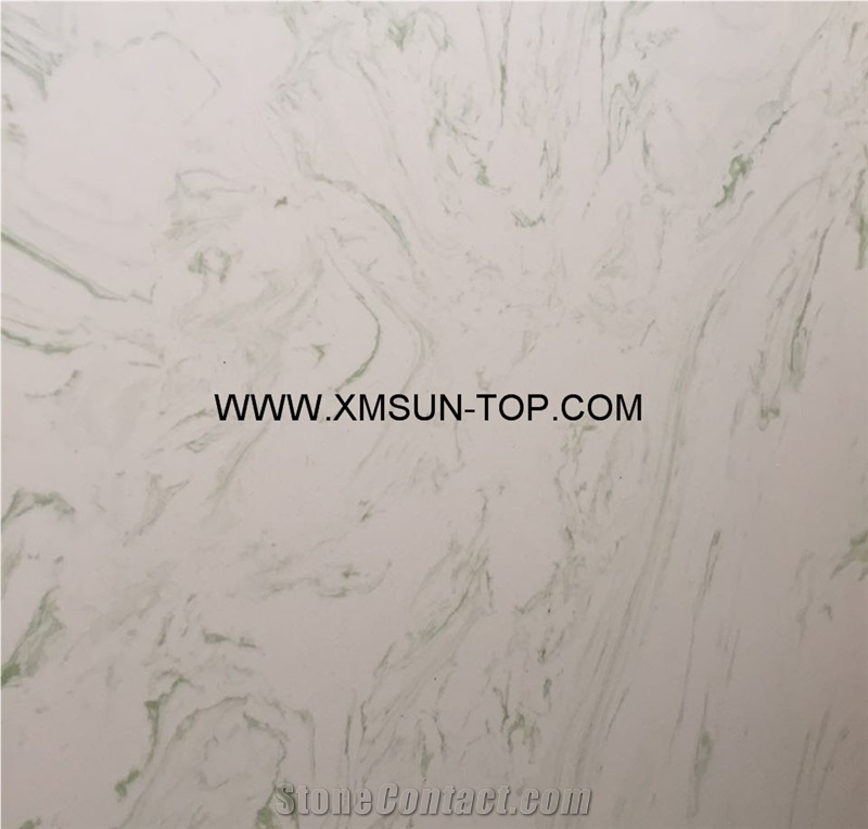 Thousand Islands Green Artificial Marble/Green Artificial Stone Slabs& Tiles/Manmade Stone Slab/Engineered Stone Slabs/Manufactured Stones/Interior Decoration/Artificial Stone Panels