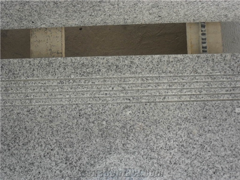 China Grey Granite G603 Steps&Risers&Stairs&Staircase&Stair Threshold, G603 Grey Granite Stair Threshold,Bianco White Granite,Stone Riser,Grey Stone Staircase,G603 Stair Treads