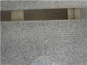 China Grey Granite G603 Steps&Risers&Stairs&Staircase&Stair Threshold, G603 Grey Granite Stair Threshold,Bianco White Granite,Stone Riser,Grey Stone Staircase,G603 Stair Treads