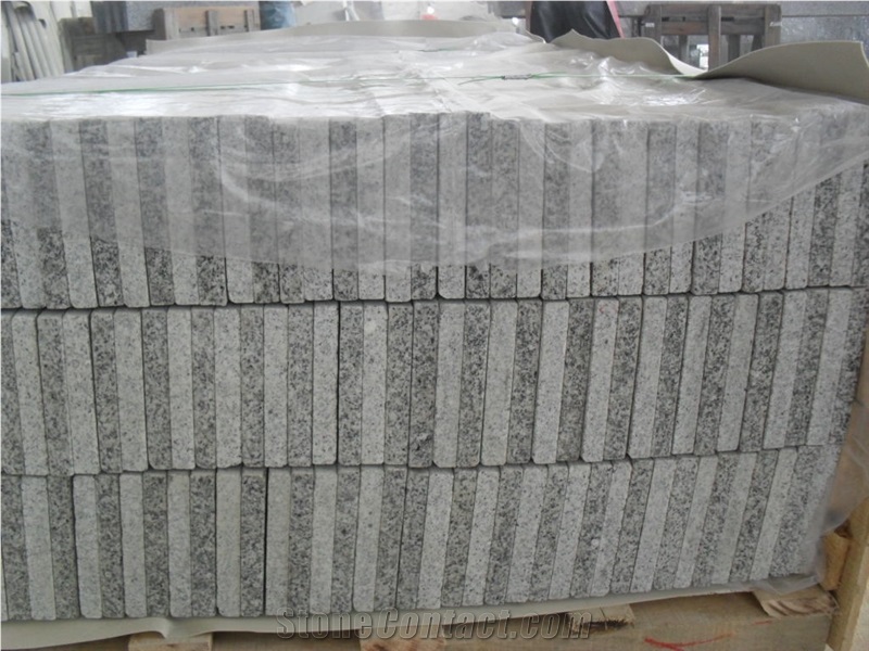 China Grey Granite G603 Steps&Risers&Stairs&Staircase&Stair Threshold, G603 Grey Granite Stair Threshold,Bianco White Granite,Stone Riser,Grey Stone Staircase,G603 Stair Treads