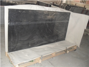 India Black Granite Black Galaxy Countertop, Black Galaxy Granite Kitchen Top,Bar Top, Island Tops, Sawn Cut Tiles Slabs Exterior - Interior Wall & Floor,Stairs Etc Project