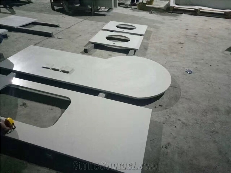 White Engineered Quartz Kitchen Countertops,Pure White Engineered Quartz Bar Tops,Pure White Quartz Stone Countertop,Pure White Quartz Kithen Island Top