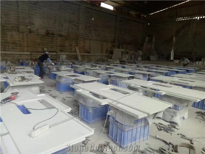 White Engineered Quartz Kitchen Countertops,Pure White Engineered Quartz Bar Tops,Pure White Quartz Stone Countertop,Pure White Quartz Kithen Island Top