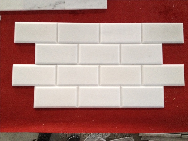 White Marble Mosaic,China White Jade Marble Mosaic,Han White Marble Mosaic,Chinese White Marble Mosaic,China Arabescato Marble Mosaic