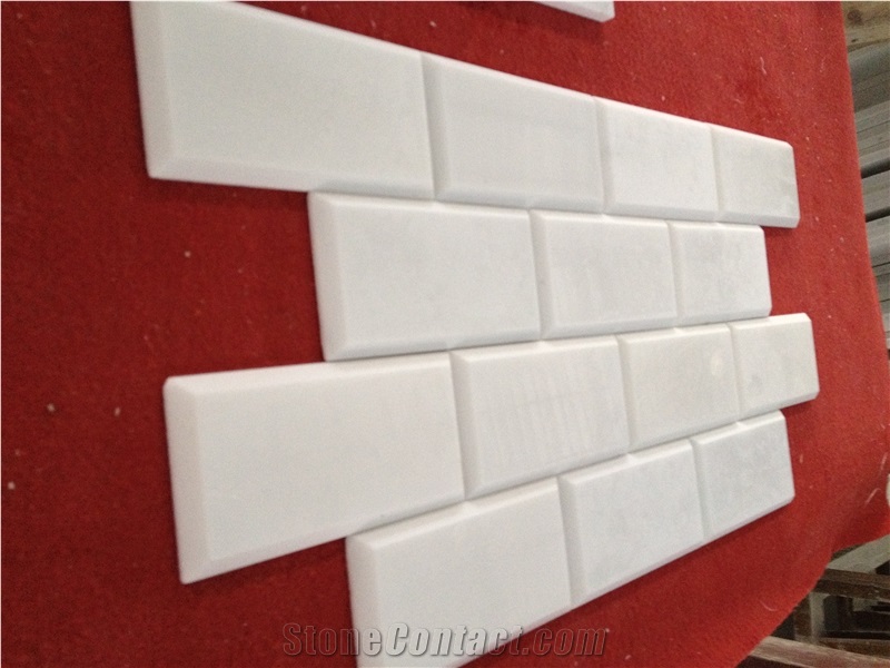White Marble Mosaic,China White Jade Marble Mosaic,Han White Marble Mosaic,Chinese White Marble Mosaic,China Arabescato Marble Mosaic