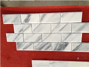 White Marble Mosaic,China White Jade Marble Mosaic,Han White Marble Mosaic,Chinese White Marble Mosaic,China Arabescato Marble Mosaic