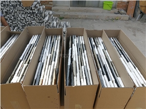 Black and White Quartzite Wall Cladding, Multicolor Culture Stone, Stacked Stone Veneer, Winggreen Stone